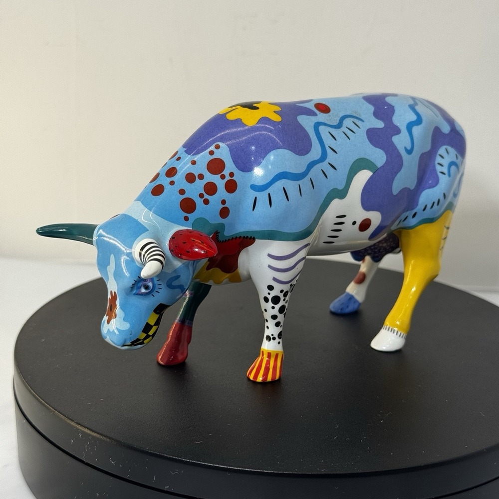 Vintage Cow Parade Figurine 9194 Cow Doodle Westland Giftware 2001 READ